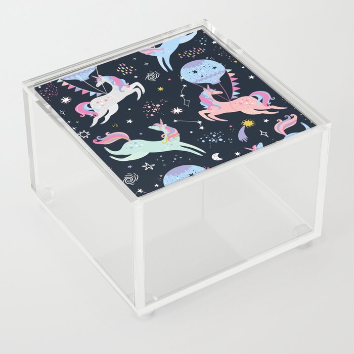 Magical Cosmic Unicorns Acrylic Box