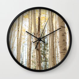 Autumn Aspen Forest Colorado Photography Wall Clock