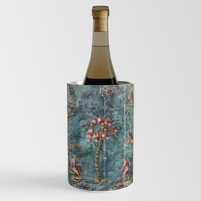 Antique Italian Chinoiserie 18th Century Fresco Wine Chiller by