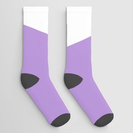 V (White & Lavender Letter) Socks