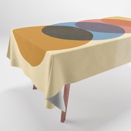 Abstraction_SUNRISE_SUNSET_CIRCLE_RISING_COLORFUL_POP_ART_0425A Tablecloth