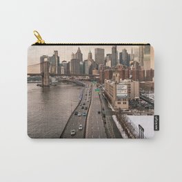 Minimalist NYC | Brooklyn Bridge and New York City Skyline Carry-All Pouch