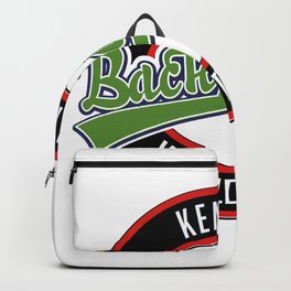 Kenya backpacker world traveler logo. Backpack