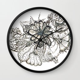 20. Flower WORLD with Henna  Wall Clock