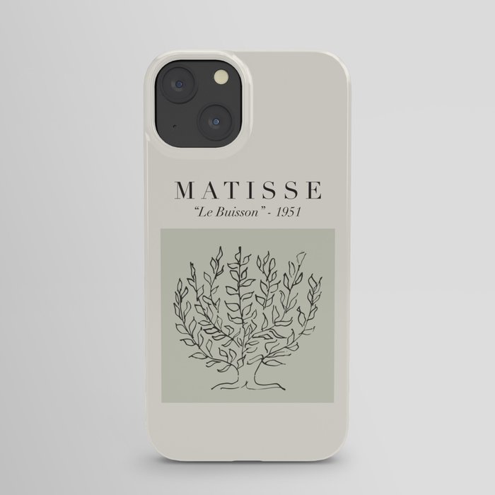 Sage Green Exhibition Poster Henri Matisse - "Le Buisson" iPhone Case