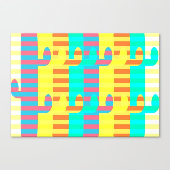 Cacti light Canvas Print