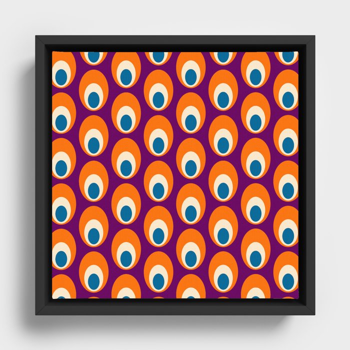 Retro 60s 70s Mid Mod Geometric Pattern Art Print by Tony