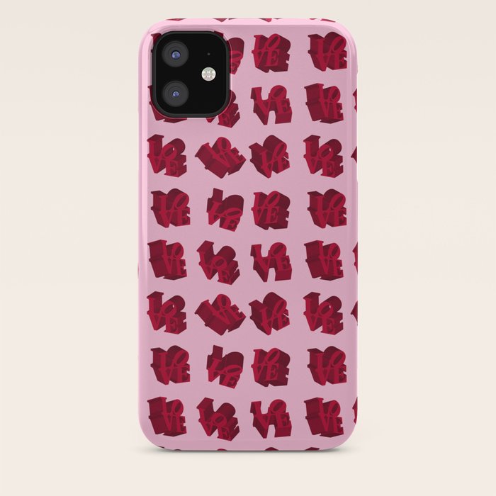Love 3d Icon On Pink Background Iphone Case By Frostbytegraphics
