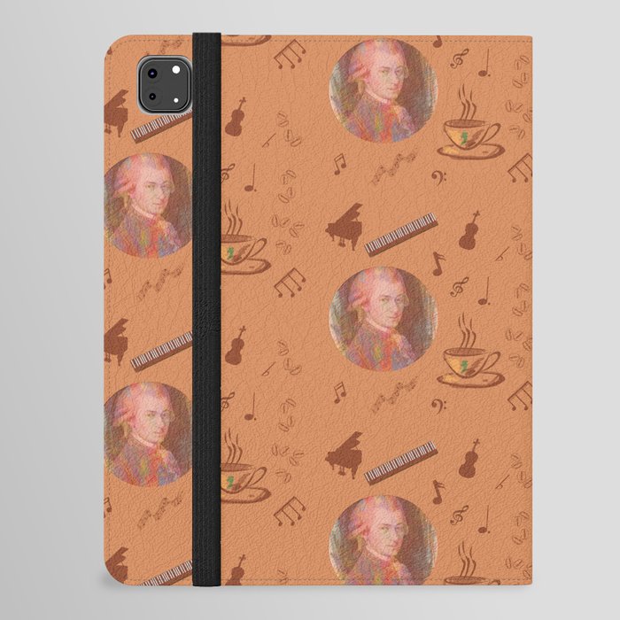Coffee is a human right for a musician - on an orange background iPad Folio Case