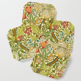 William Morris Golden Lily Vintage Pre-Raphaelite Floral Art Coaster