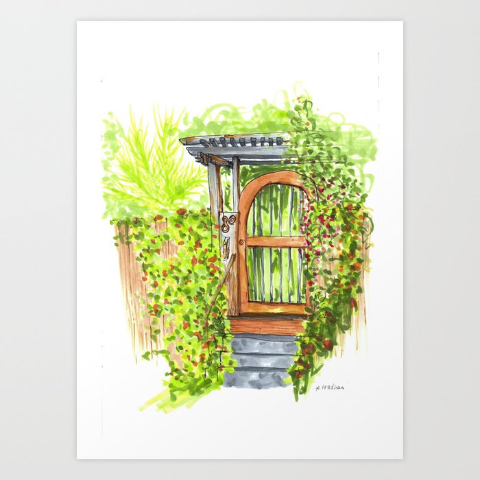 Secret garden Art Print