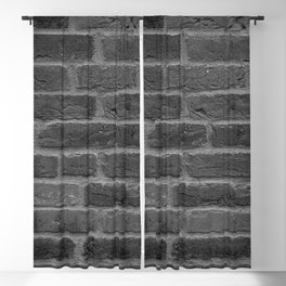 Black And White Brick Blackout Curtain