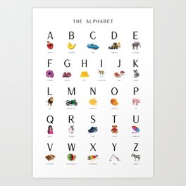 Children's Alphabet Print – Minimal Art Print