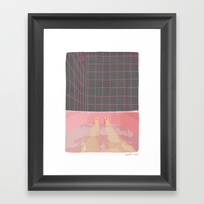 Pink Bathroom Framed Art Print
