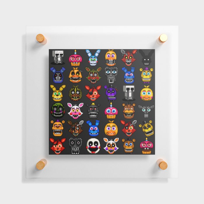 FNAF pixel art Floating Acrylic Print