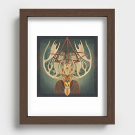 The Father Moose Recessed Framed Print