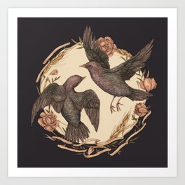 Starlings Art Print
