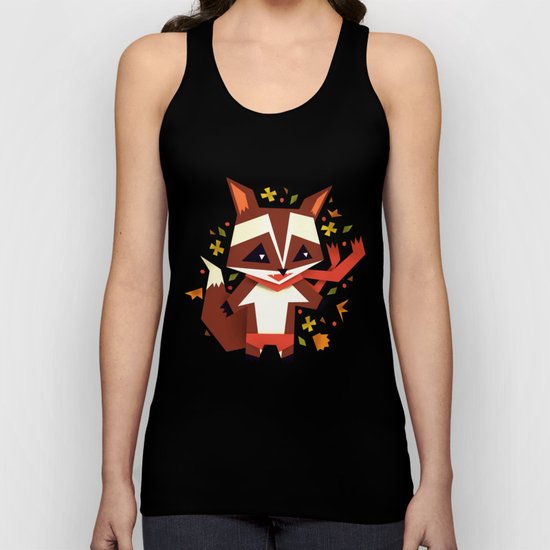 Playing with the leaves Unisex Tank Top