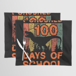 Crushed Days Of School 100th Day 100 Dinosaur Placemat