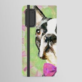 The Groom - Whimsical Boston Terrier Dog Art Android Wallet Case