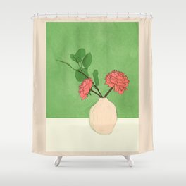 Thought of you Green Shower Curtain