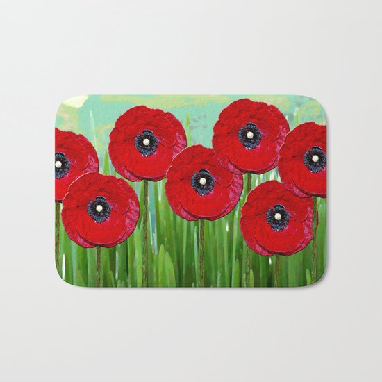 Poppies 2 Bath Mat