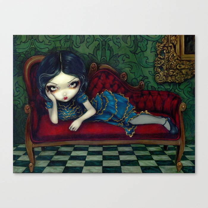 The Scarlet Sofa Canvas Print