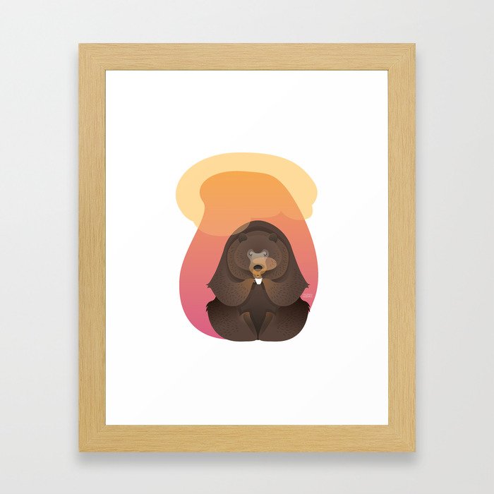 Break Time / Bear Framed Art Print