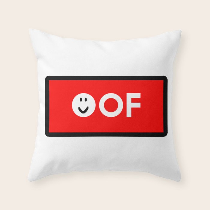 Roblox Oof Gaming Noob Throw Pillow By Todypay Society6 - roblox oof gaming noob throw pillow