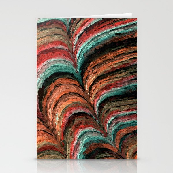 Rugged Hills impasto art design Stationery Cards