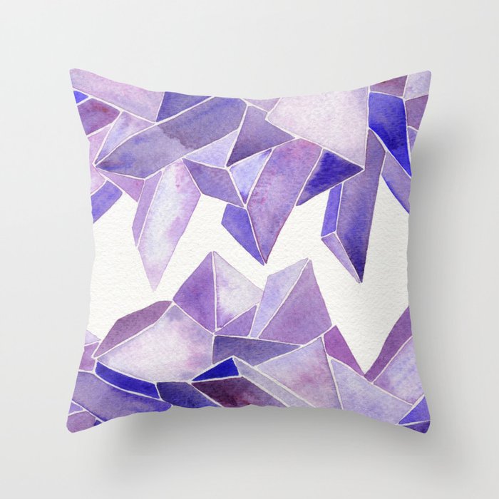 Amethyst Watercolor Throw Pillow
