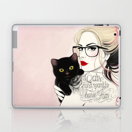 Cats just want to have fun! Laptop & iPad Skin