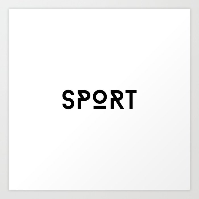 sport typography Art Print