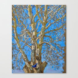 Akseli Gallen-Kallela - Crack Willow and Blue Bird Canvas Print