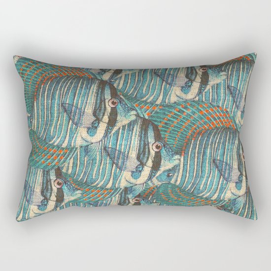 Crowd Fish 8 Rectangular Pillow