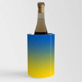 Blue and Yellow Solid Colors Ukraine Flag Colors Gradient 2 100% Commission Donated To IRC Read Bio Wine Chiller