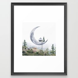 Moon House Framed Art Print