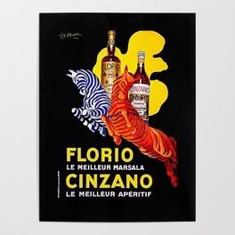 Leonetto Marsala Apertif Advertising Poster Poster