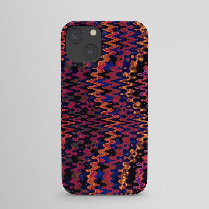 Wavy Zigzag Pattern In Warm Tones iPhone Case