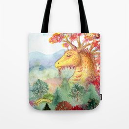 Autumn Forest Dragon Tote Bag