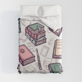 Book pattern Duvet Cover