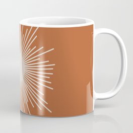 Sunburst - Mid Century Modern Minimalist Sun in Clay and Putty Coffee Mug