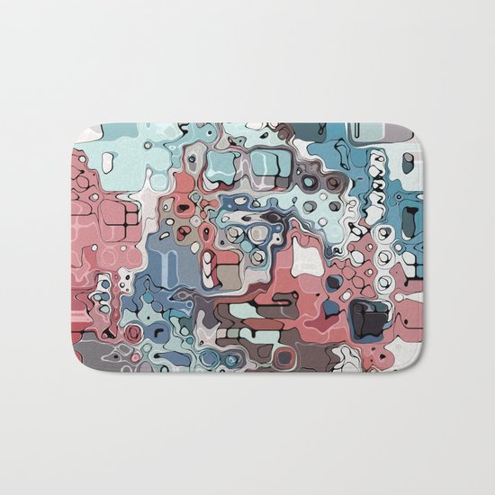 Chaotic Colorful Abstract Bath Mat