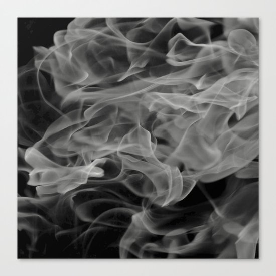 Whispers - Black and white abstract Canvas Print