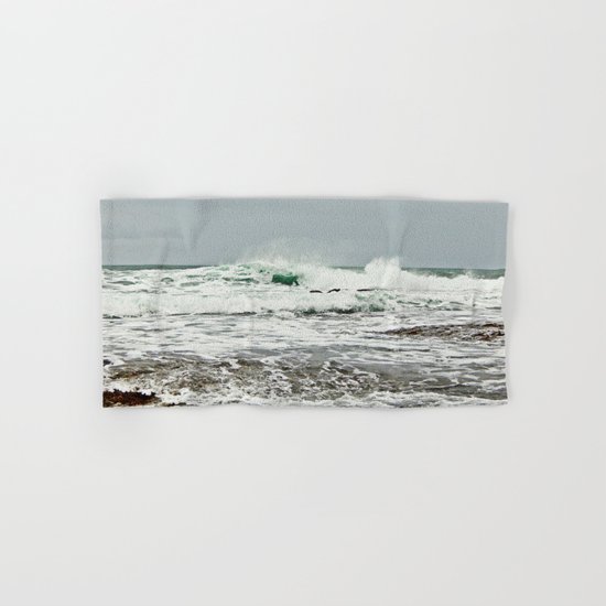 Sea Breaks on the Tidal Shelf Hand & Bath Towel