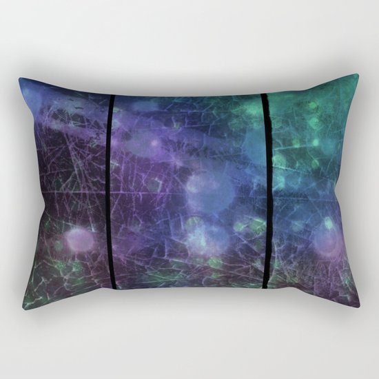 Purple, Green and Blue Rectangular Pillow