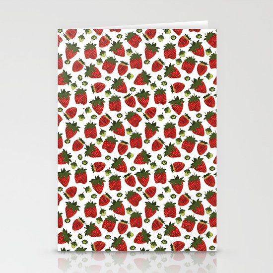 Strawberry Pattern Stationery Cards