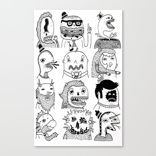 Monster Meet Up Canvas Print