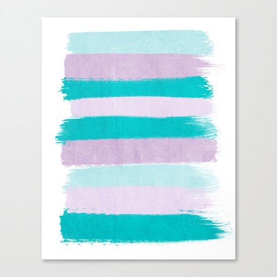 Painted stripes minimal brushstrokes nursery home decor modern canvas art Canvas Print