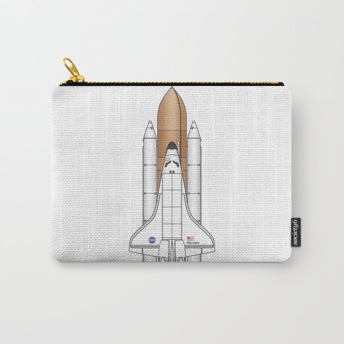 NASA Space Shuttle Blueprint in High Resolution (white)  Carry-All Pouch